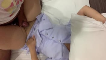 泄露的 Sexfap 片段 18 与身穿护士服的护士做爱。做爱时一起兴奋地交谈。反复冲击屄洞，性交。泰语音频贯穿整个片段，确保你的洞里有精液。